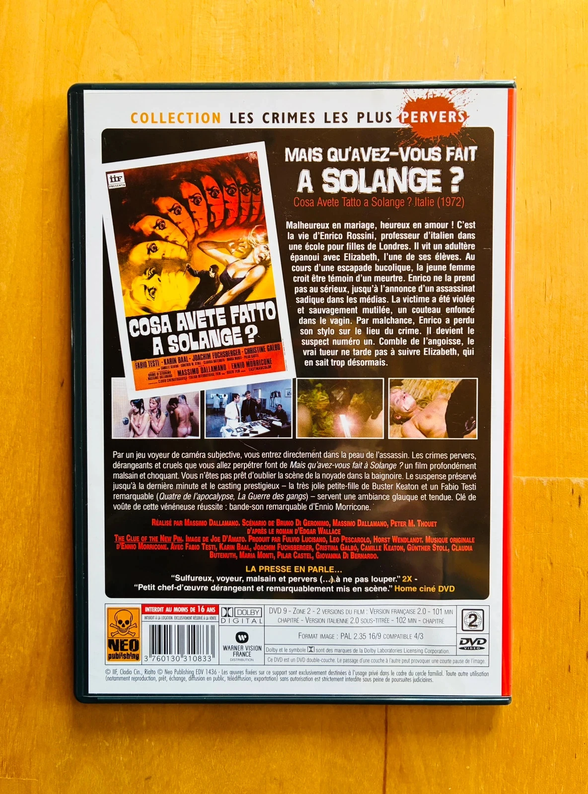 DVD slim Pero, ¿qué le has hecho a Solange? Edición Neo Publishing. – photo 3